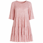 Coco | Women's Sparkle Dress With Sequin Fabric And Tiered Mini Silhouette | Party