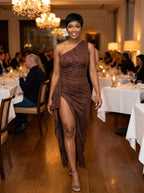 Doris | Women Elegant Cocktail Dress With Pearl Trim And Open Back Neckline | Sophisticated Style