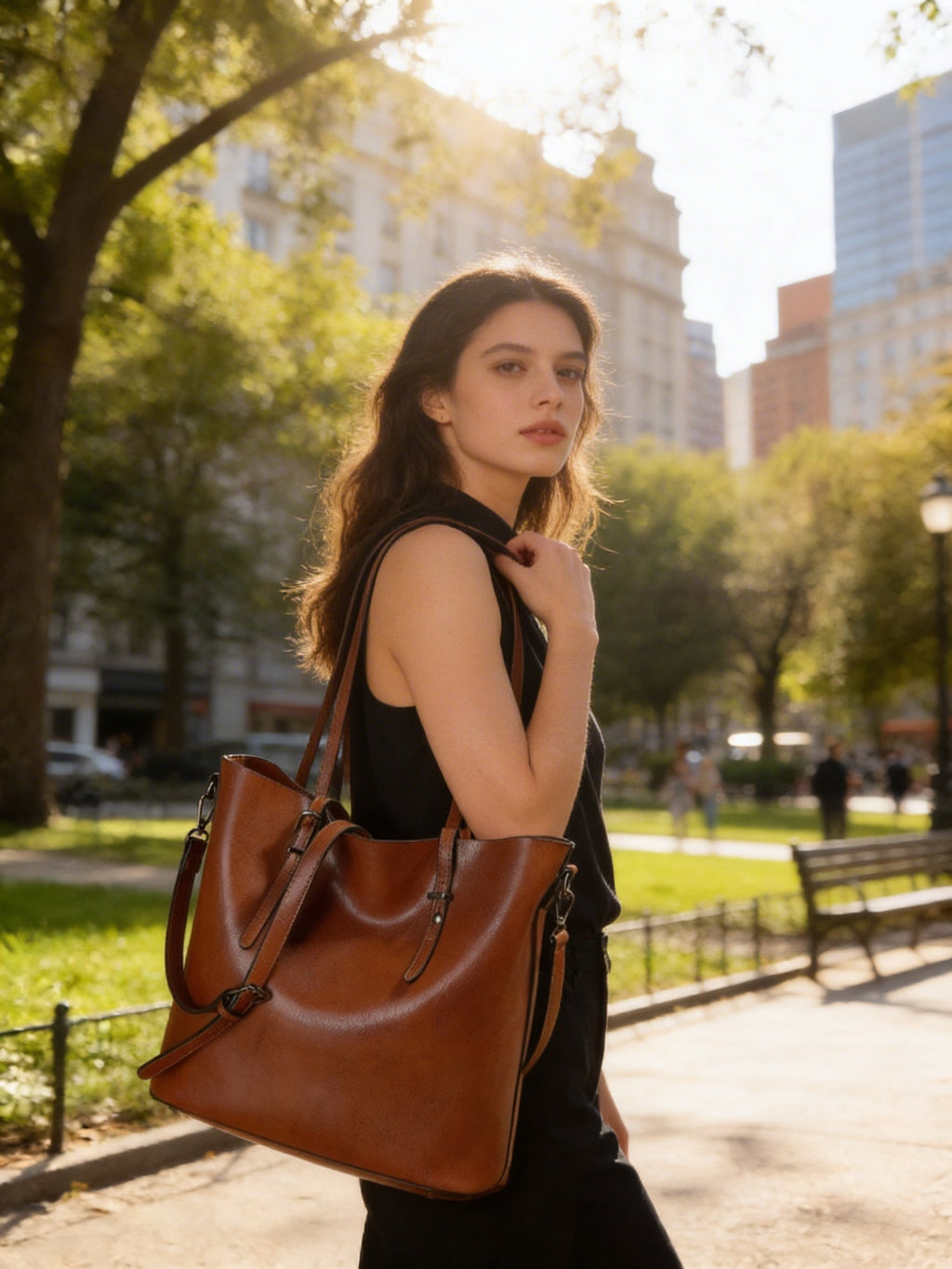 Elara | Women’s Crossbody Bag With Adjustable Strap And Statement Buckle | Classic