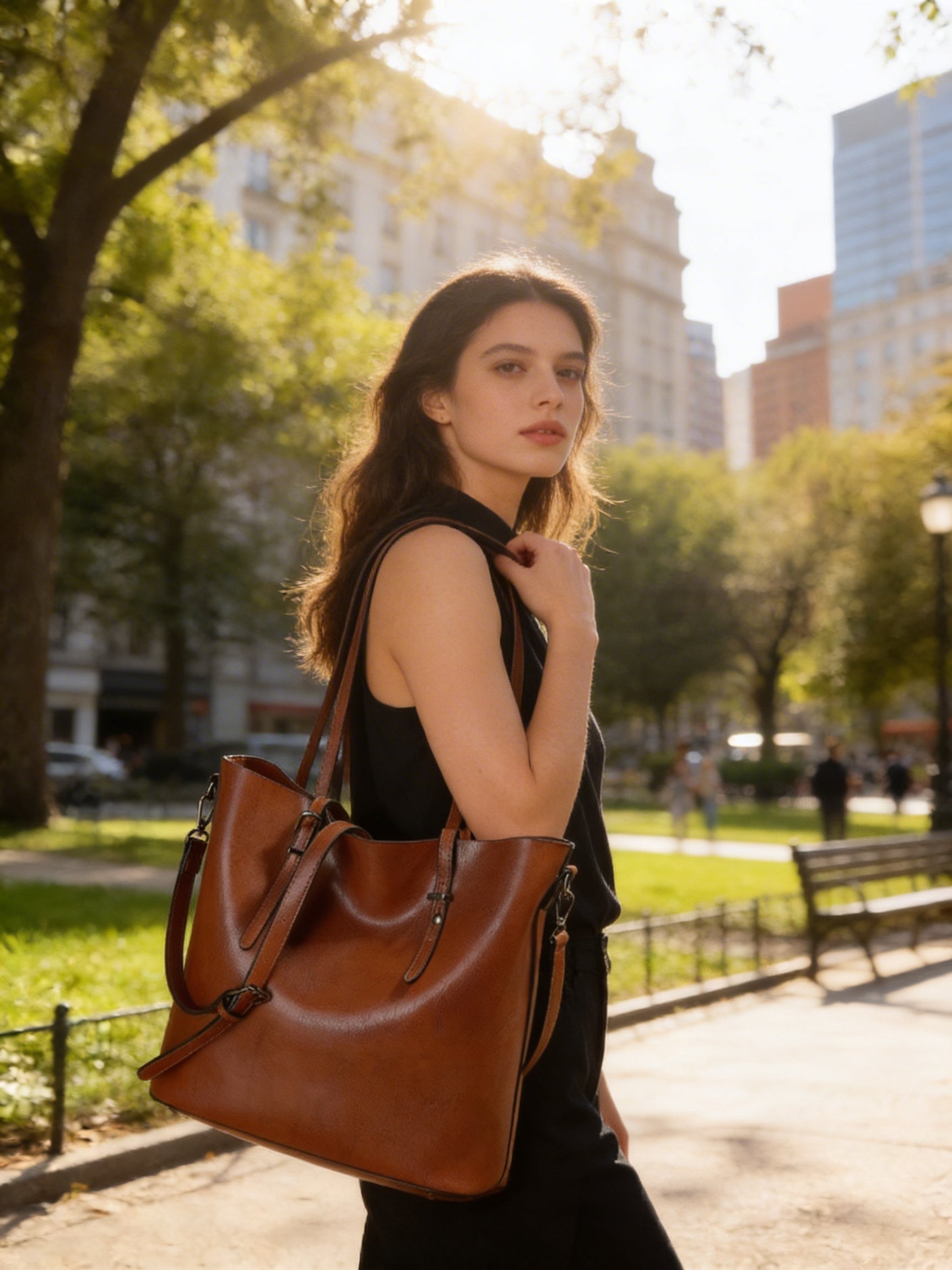 Elara | Women’s Crossbody Bag With Adjustable Strap And Statement Buckle | Classic