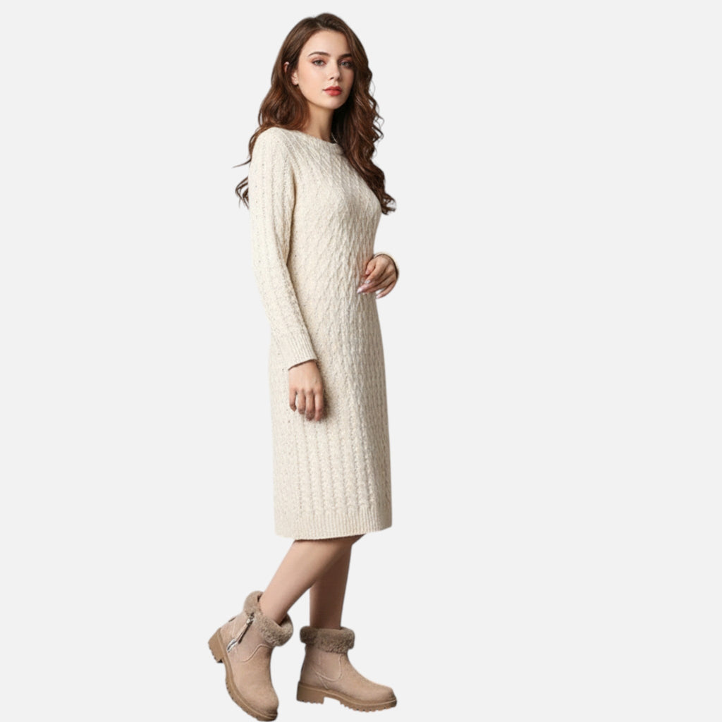 Elara | Women's Fleece-Lined Boots With Fur Trim And Slip On Design | Cozy