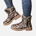 Elara | Women's Fleece-Lined Boots With Fur Trim And Slip On Design | Cozy