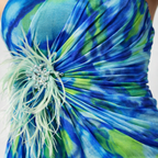 Elena | Women’s Graduation Dress With V-Neck And Puff Sleeves | Elegant