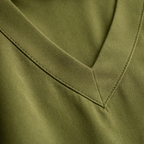 Emilia | Women's Day Dress With Flowy V Neck Design And Relaxed Midi Silhouette | Casual