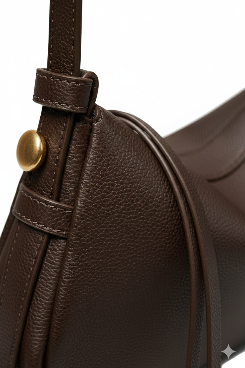 Emma | Women's Shoulder Bag With Knotted Handle And Golden Hardware | Chic