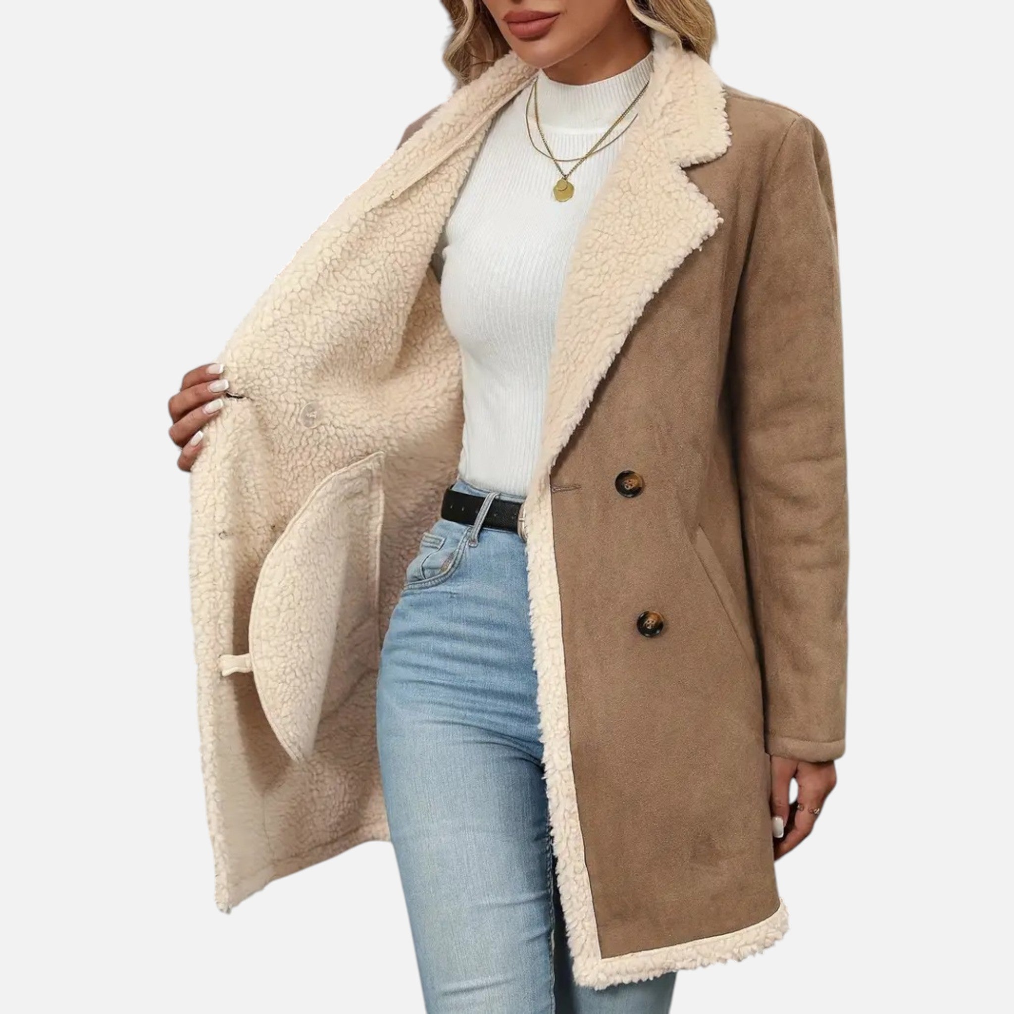 Emma | Women's Trench Coat With Pockets And Long Sleeve | Classic