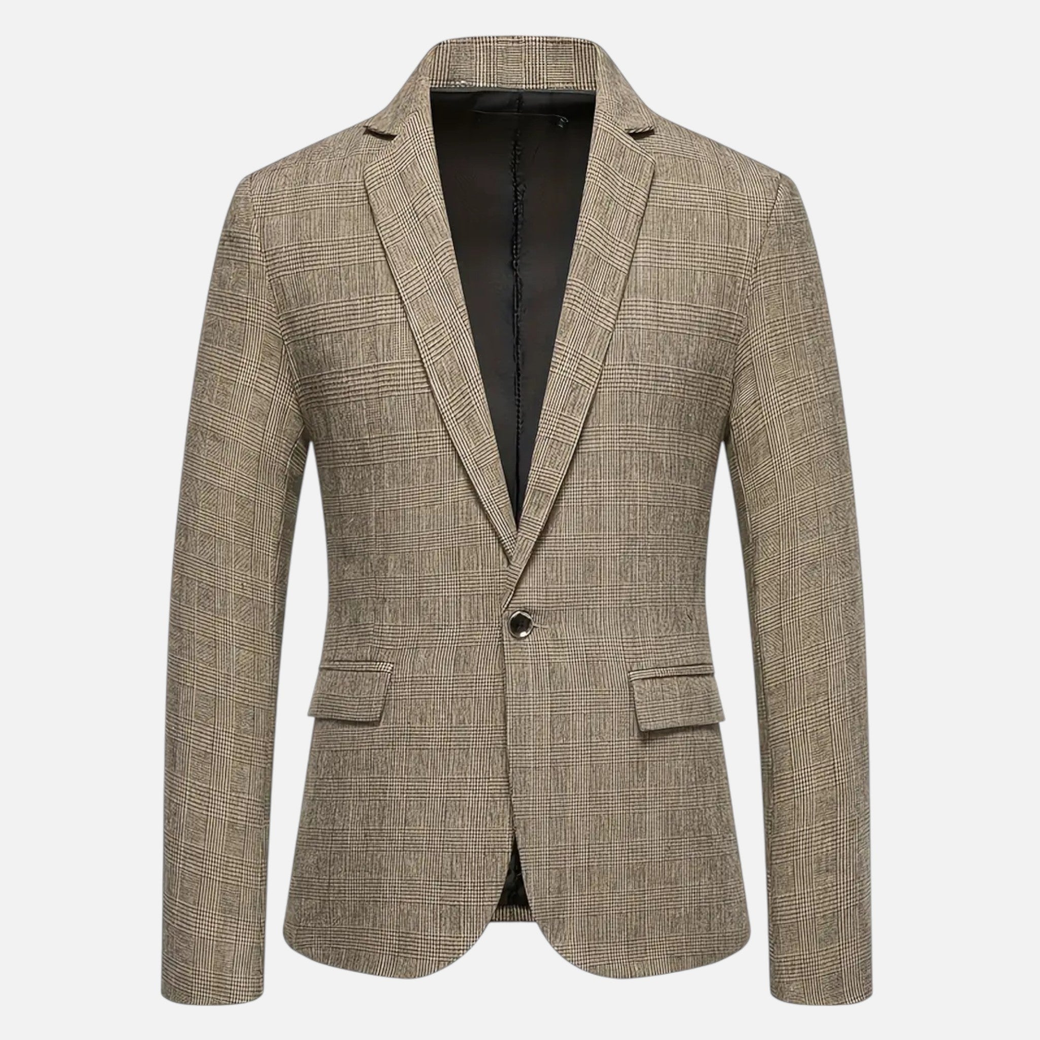 Ethan | Men's Check Blazer With Pockets And Long Sleeve | Refined