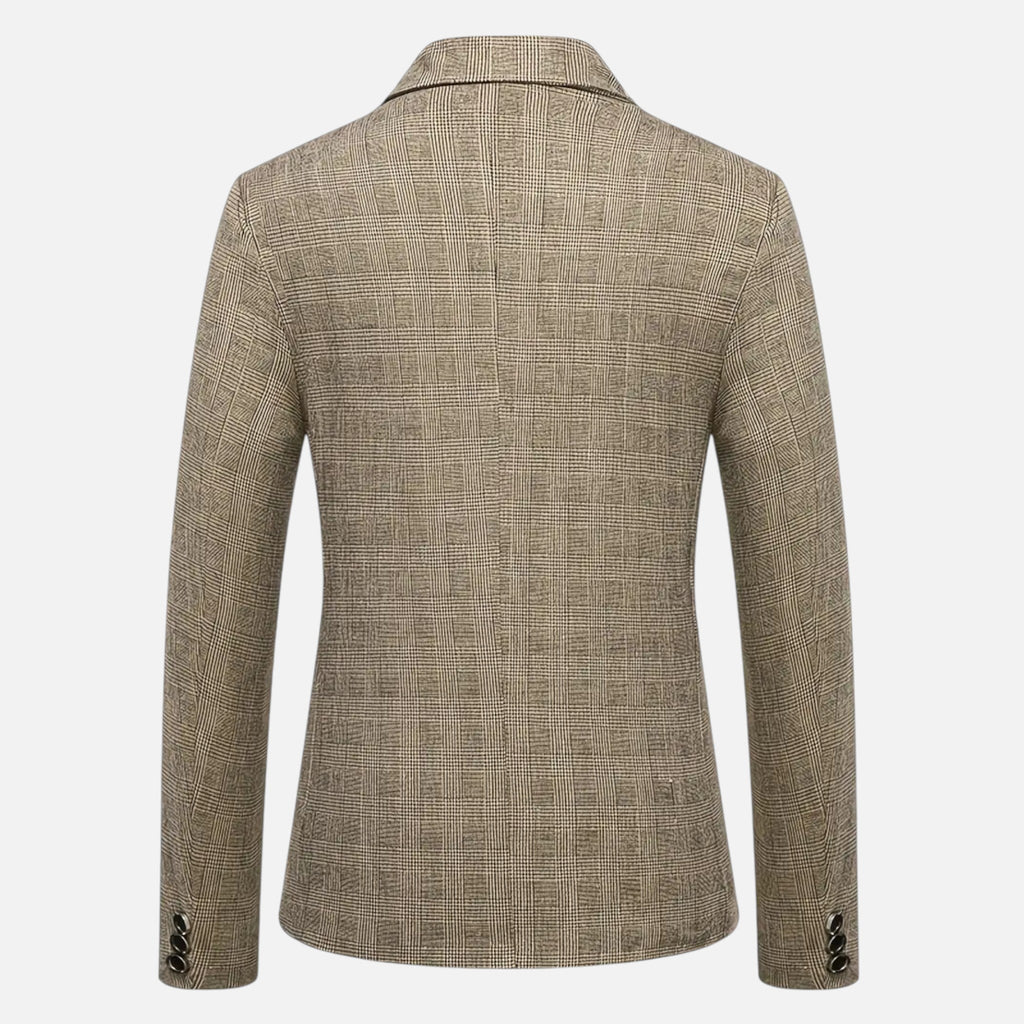 Ethan | Men's Check Blazer With Pockets And Long Sleeve | Refined