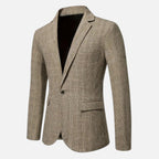 Ethan | Men's Check Blazer With Pockets And Long Sleeve | Refined