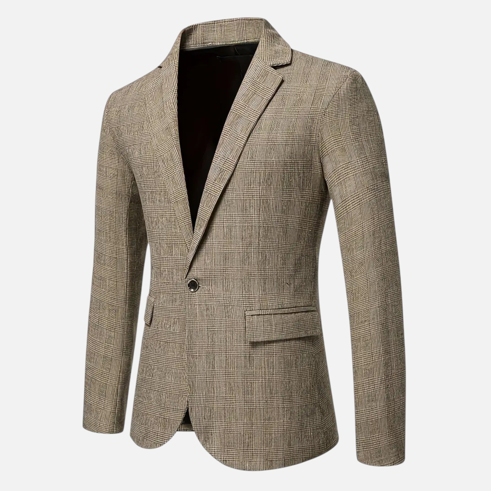 Ethan | Men's Check Blazer With Pockets And Long Sleeve | Refined