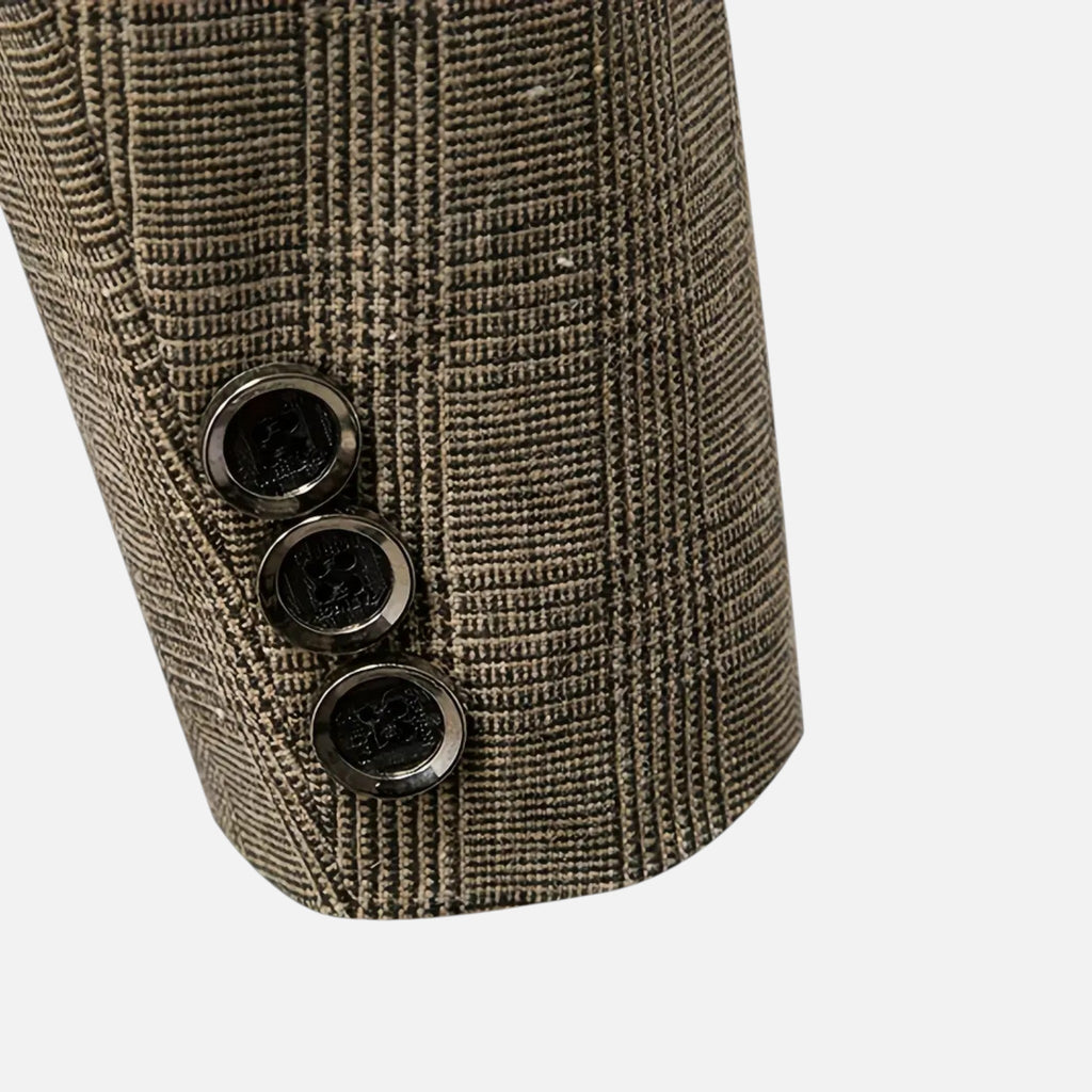 Ethan | Men's Check Blazer With Pockets And Long Sleeve | Refined