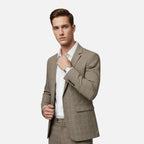 Ethan | Men's Check Blazer With Pockets And Long Sleeve | Refined