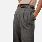 Ethan | Men's Pleated High-Waist Trousers With Pockets | Classic