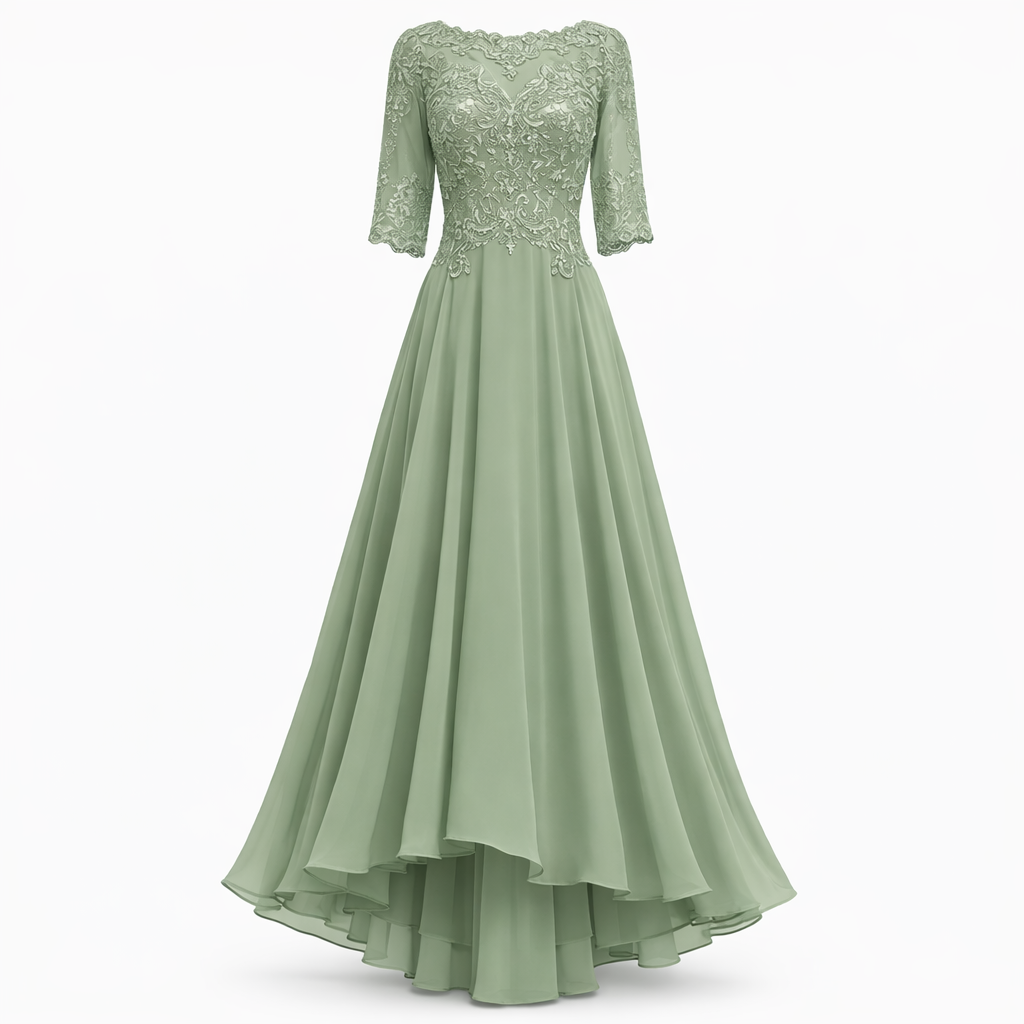 Gladys | Women’s Graduation Dress With Lace And Flow | Elegant