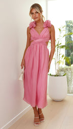 Grace | Women’s Graduation Dress With Ruffled Straps And Lace-Up Back | Elegant