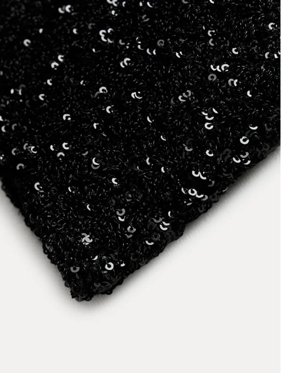 Halle | Women's Sparkle Dress With Sequin Slim Fit And O-Neck Design | Party