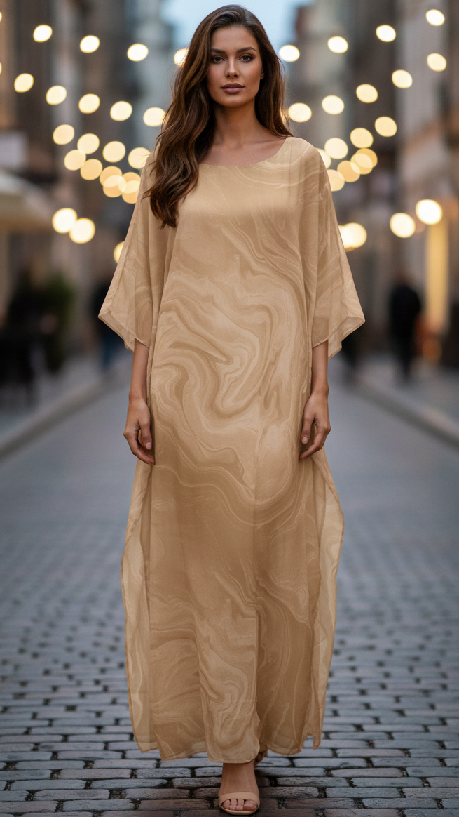 Harper | Women’s Bodycon Dress With Round Neck And Draped Sleeves