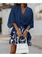 Harper | Women’s Floral Dress With V-Neckline And Tie Waist