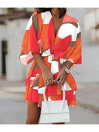 Harper | Women’s Floral Dress With V-Neckline And Tie Waist