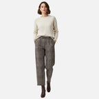 Harper | Women's Houndstooth Trousers With Pleats And Pockets | Chic