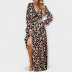 Helen | Women’s Formal Dress With Floral Print And Long Sleeves | Elegant