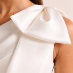 Holly | Women's Cocktail Dress With Asymmetric Bow Design And Elegant Mini Silhouette | Party