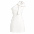 Holly | Women's Cocktail Dress With Asymmetric Bow Design And Elegant Mini Silhouette | Party