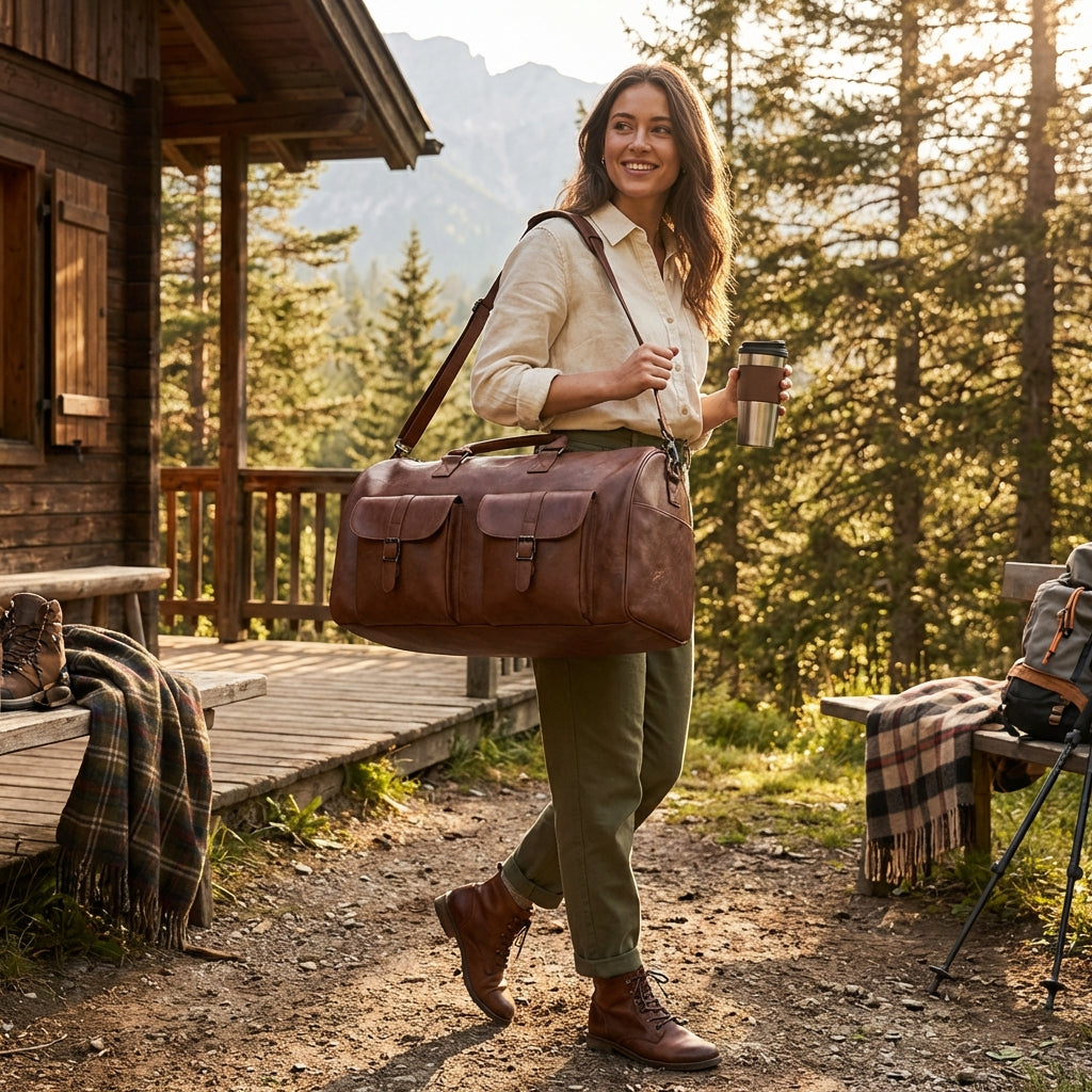 Hudson | Unisex Duffel Bag With Front Flap Storage And Reinforced Body | Travel