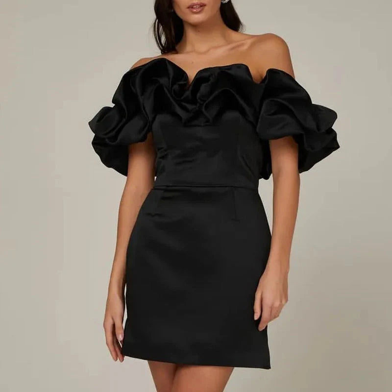 Irene | Women Cocktail Dress With Ruched Bodice And Flowy Skirt | Party Style
