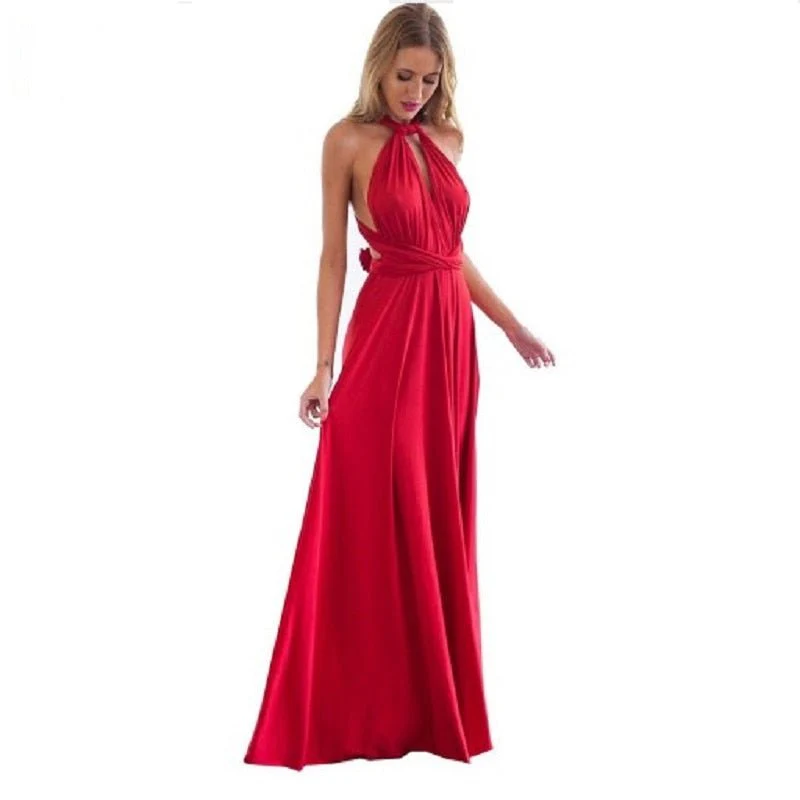 Irma | Women’s Graduation Dress With Halter Neck And Wrap Waist | Elegant