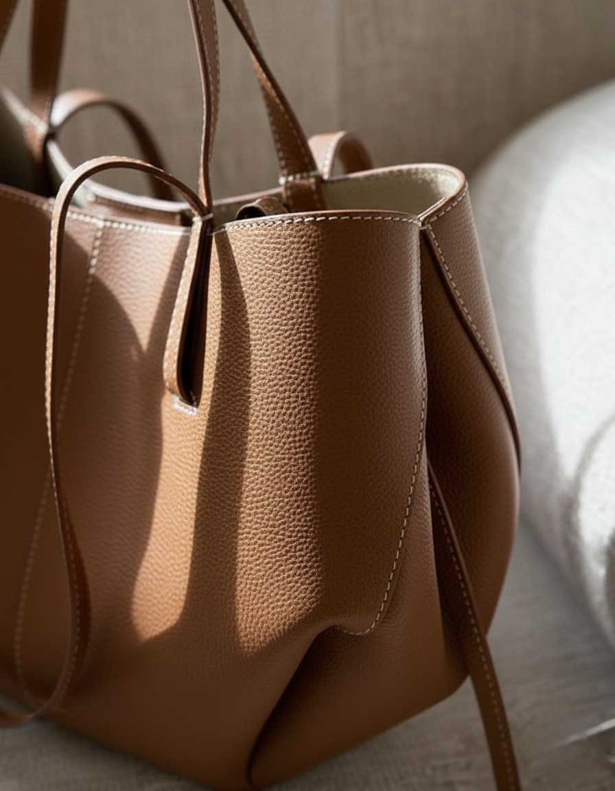 Isabella | Women’s Oversized Vintage Handbag With Gold Lock | Chic