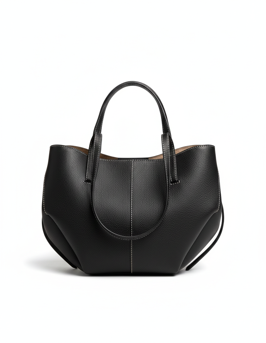 Isabella | Women’s Oversized Vintage Handbag With Gold Lock | Chic