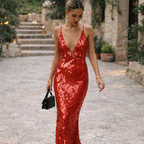 Kalea | Women's Sparkle Dress With Sequin Design And Backless Straps | Glamour