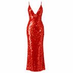 Kalea | Women's Sparkle Dress With Sequin Design And Backless Straps | Glamour
