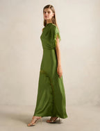 Kody | Women's Cocktail Dress With Satin Lace Asymmetric Design And Elegant Maxi Silhouette | Party