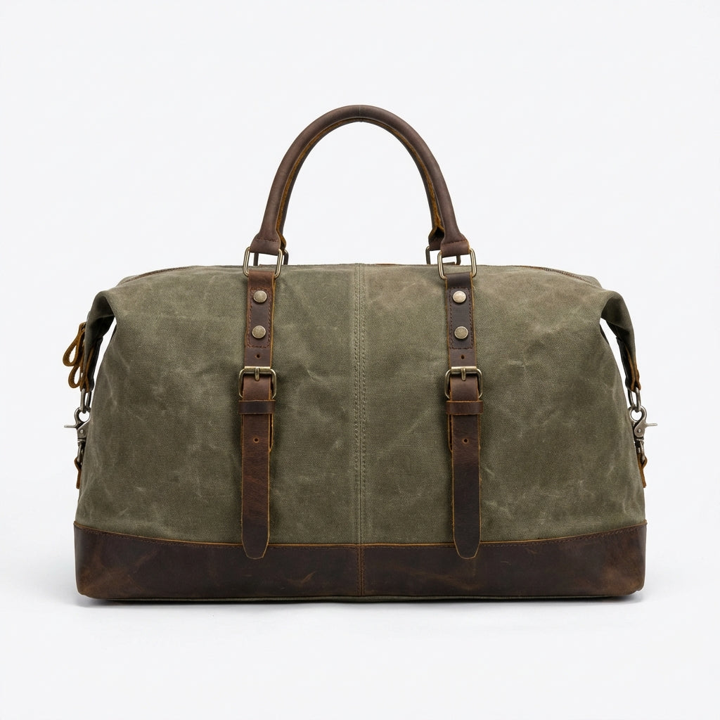 Leo| Unisex Duffel Bag With Zip Pocket And Buckle Straps | Travel