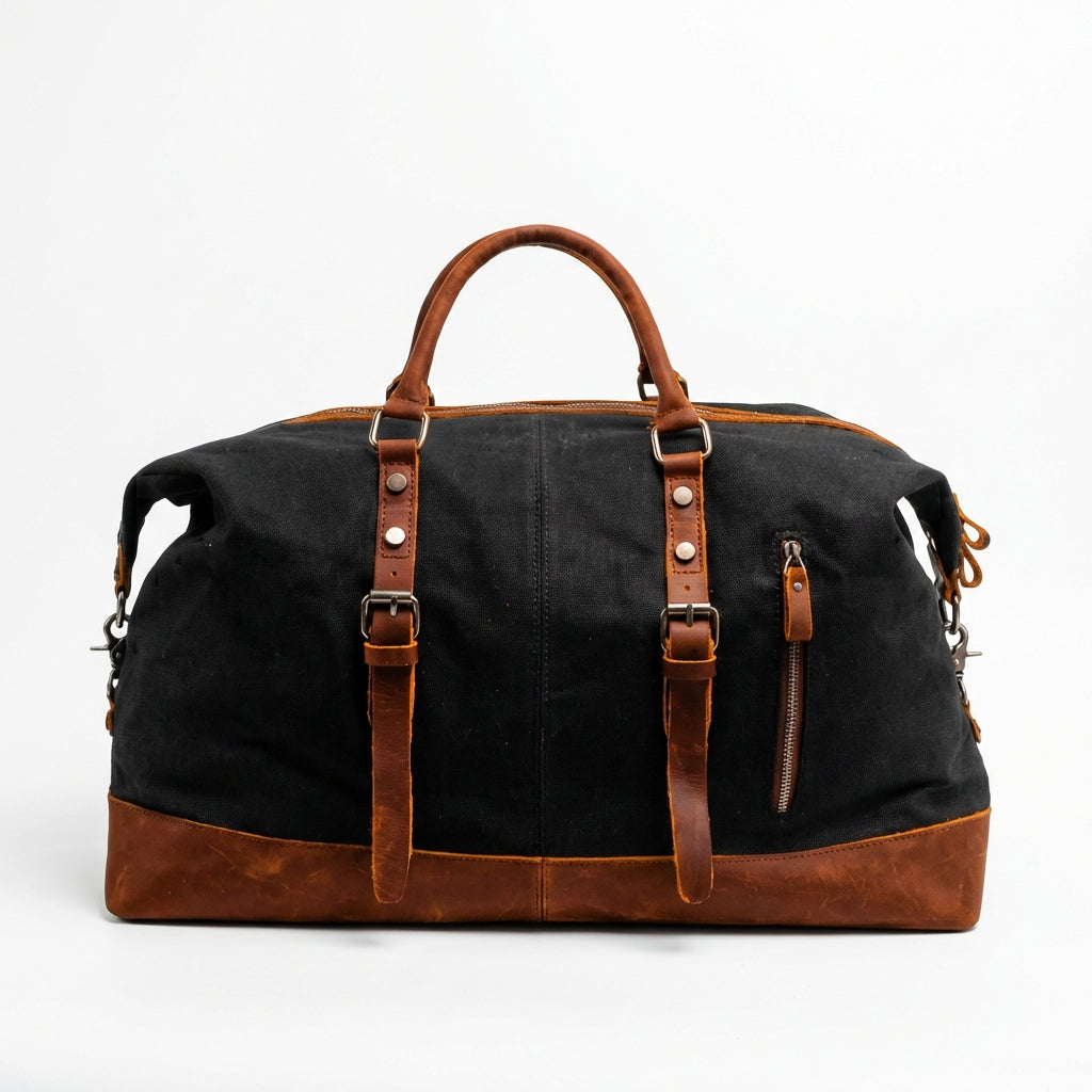 Leo| Unisex Duffel Bag With Zip Pocket And Buckle Straps | Travel