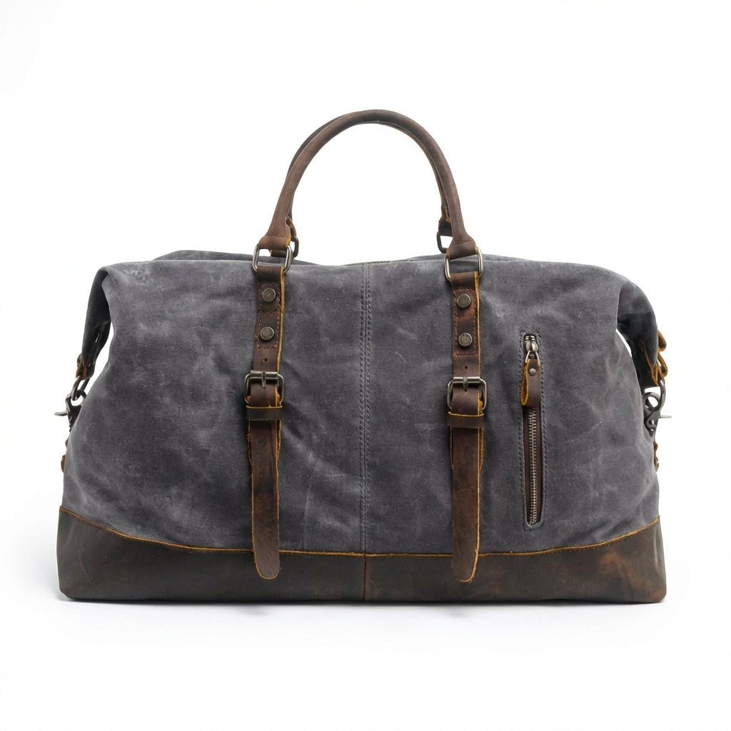 Leo| Unisex Duffel Bag With Zip Pocket And Buckle Straps | Travel