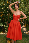 Lisa | Women Prom Dress With Strapless Corset And Pleated Hem | Chic