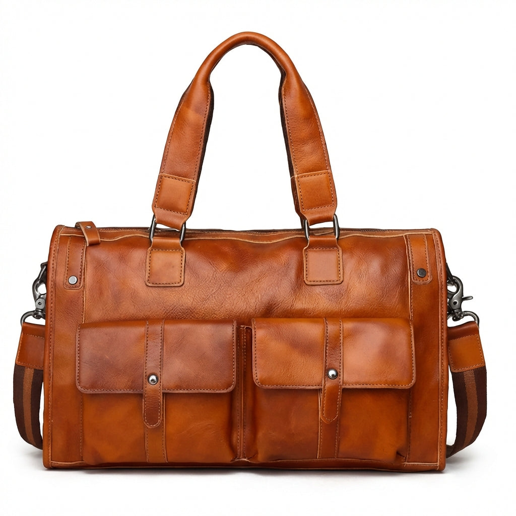 Logan | Unisex Duffel Bag With Multiple Front Pockets And Smooth Zipper Closure | Modern
