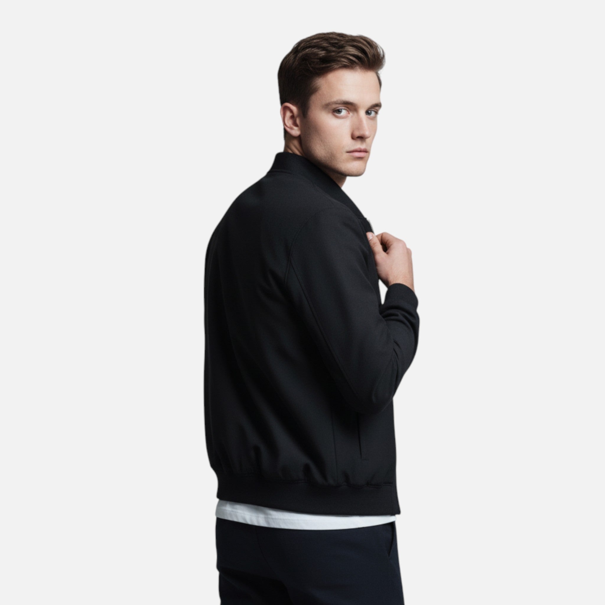 Lucas | Men's Jacket With Zip Closure And Long Sleeve | Minimalist
