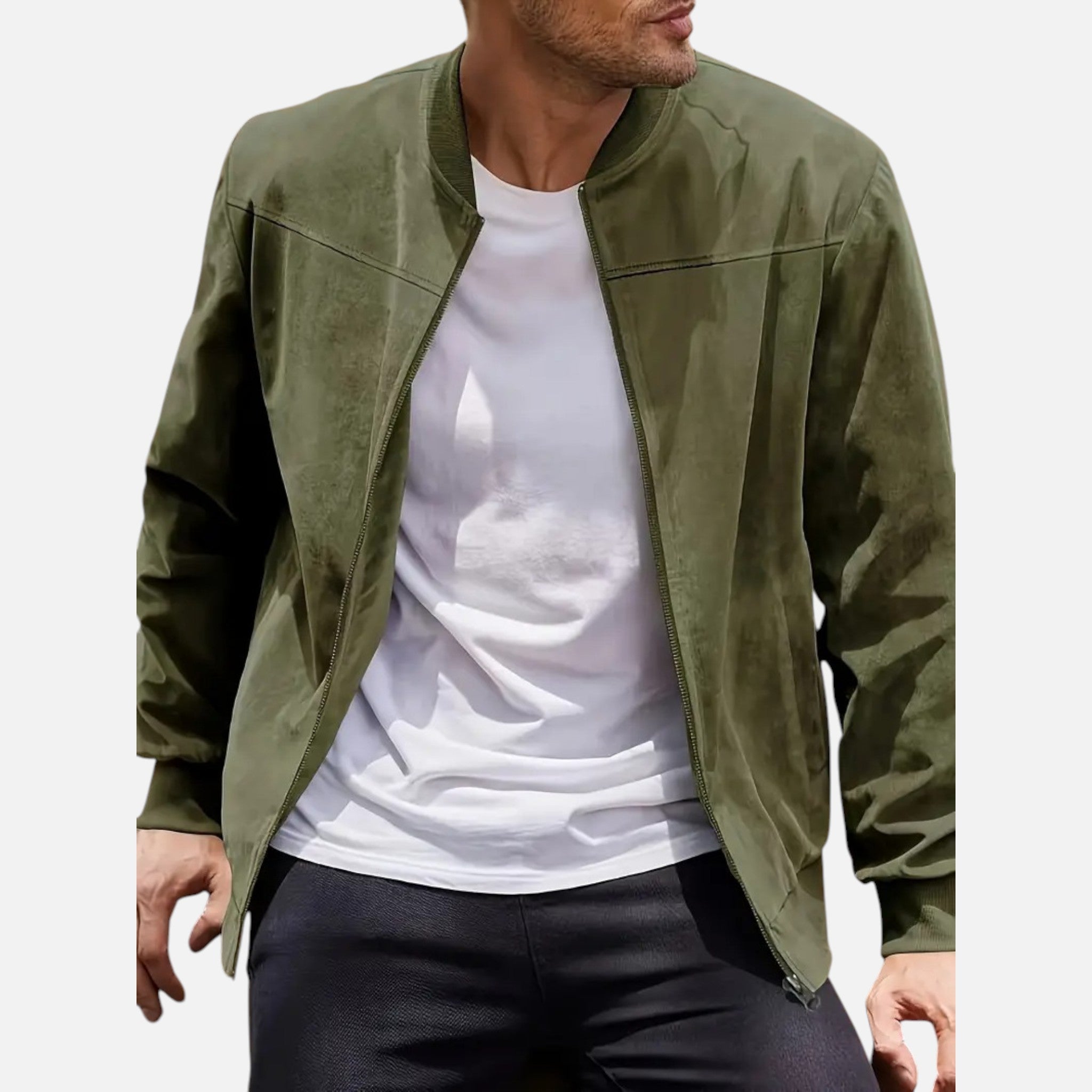 Lucas | Men's Jacket With Zip Closure And Long Sleeve | Minimalist