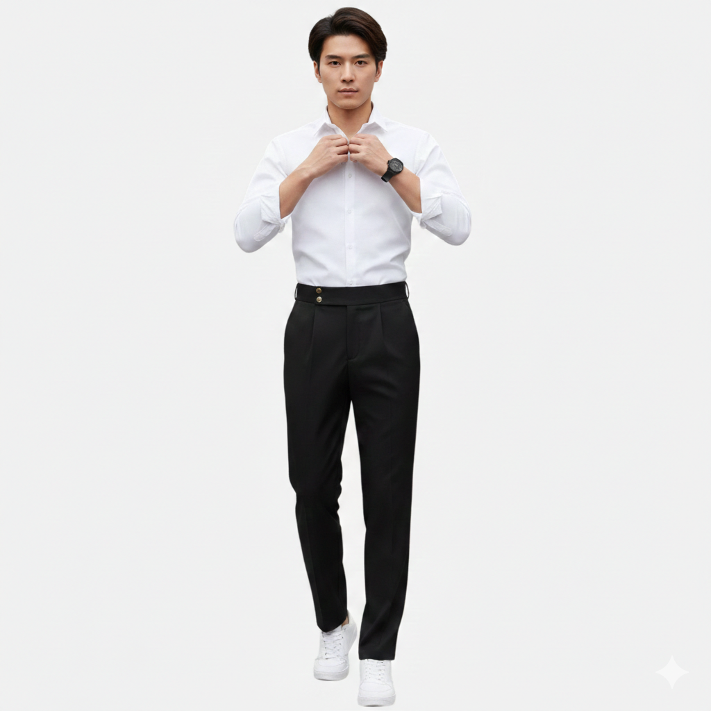 Lucas | Men's Trousers With Pleats And Pockets | Elegant
