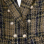 Madison | Women's Tweed Blazer With Gold Hardware And Pockets | Elegant