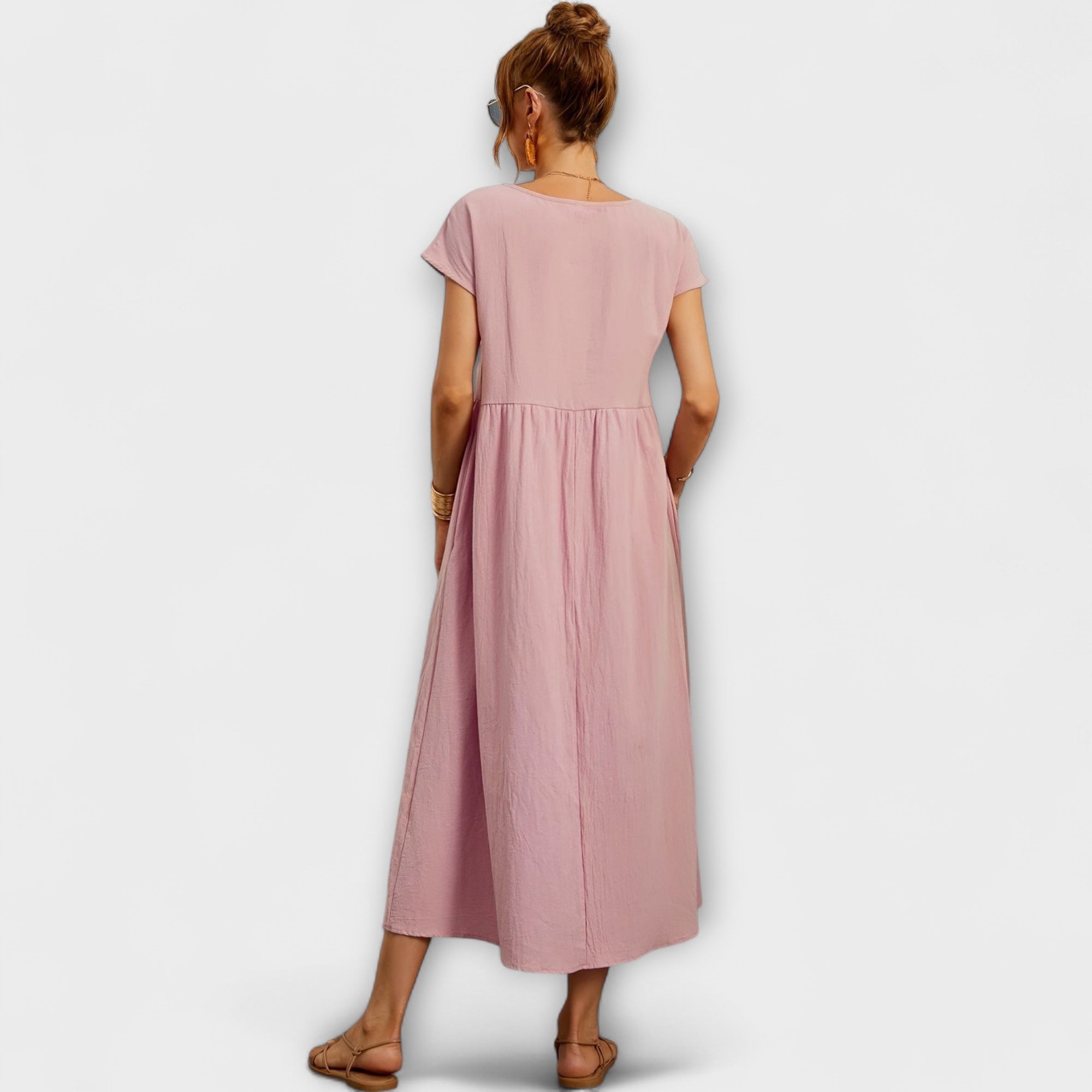 Magnolia | Women’s Day Dress With Short Sleeves And Relaxed Fit | Casual