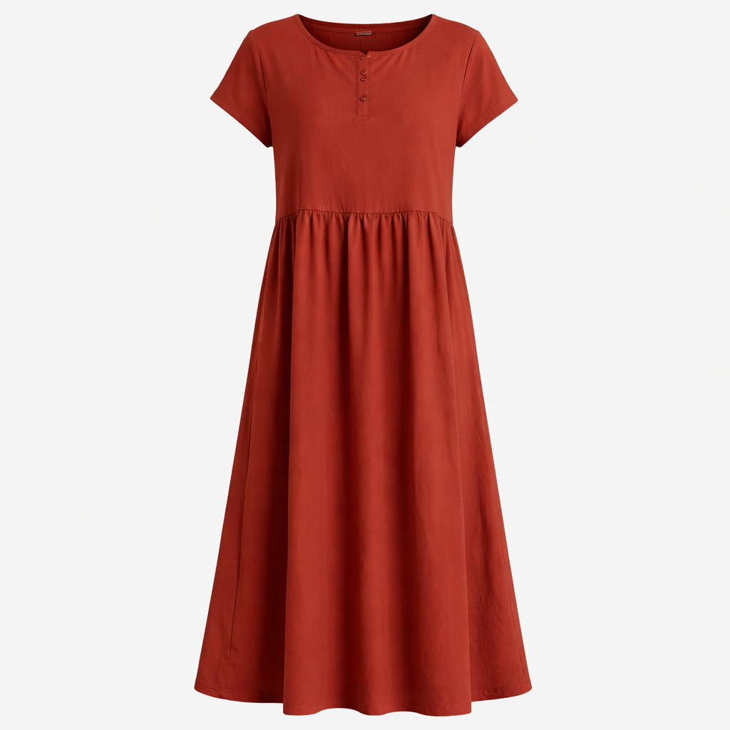 Magnolia | Women’s Day Dress With Short Sleeves And Relaxed Fit | Casual