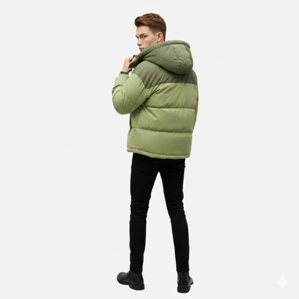 Maple & Bloom – Men’s Colour-Block Hooded Jacket