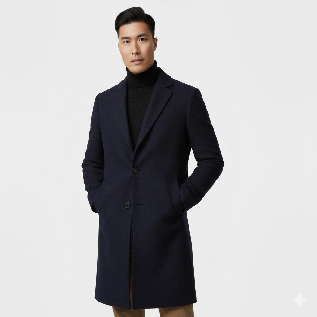 Maple & Bloom – Men’s Knee-Length Coat
