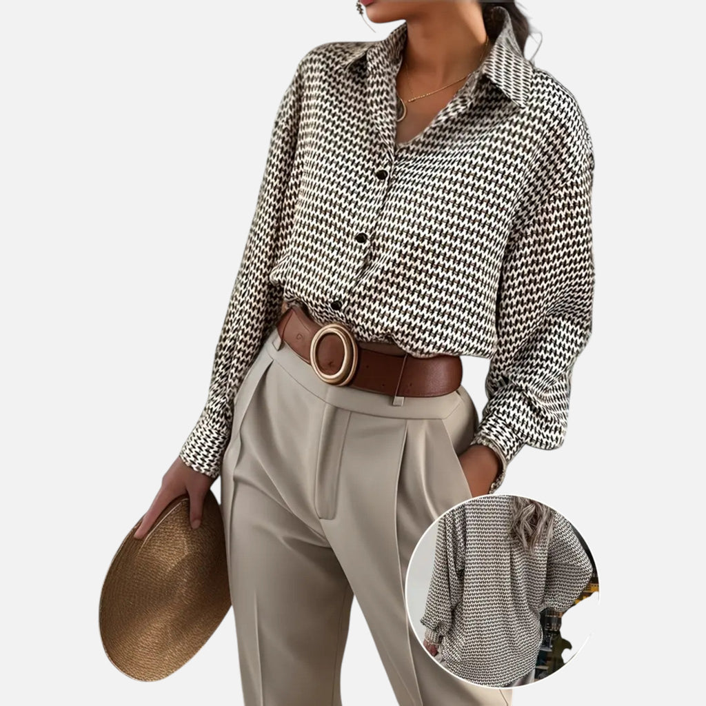 Maple & Bloom  – Women’s Geometric Print Blouse