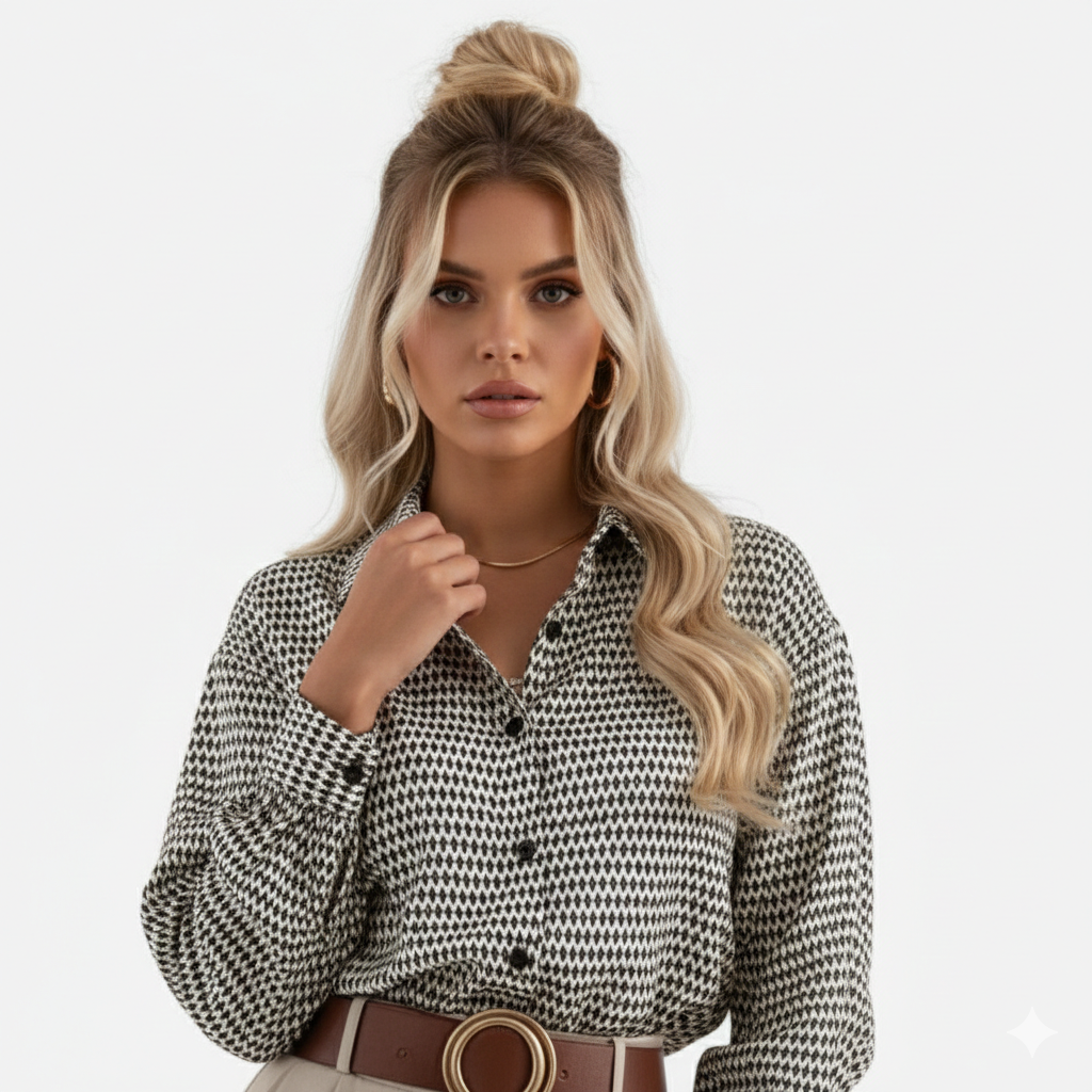 Maple & Bloom  – Women’s Geometric Print Blouse